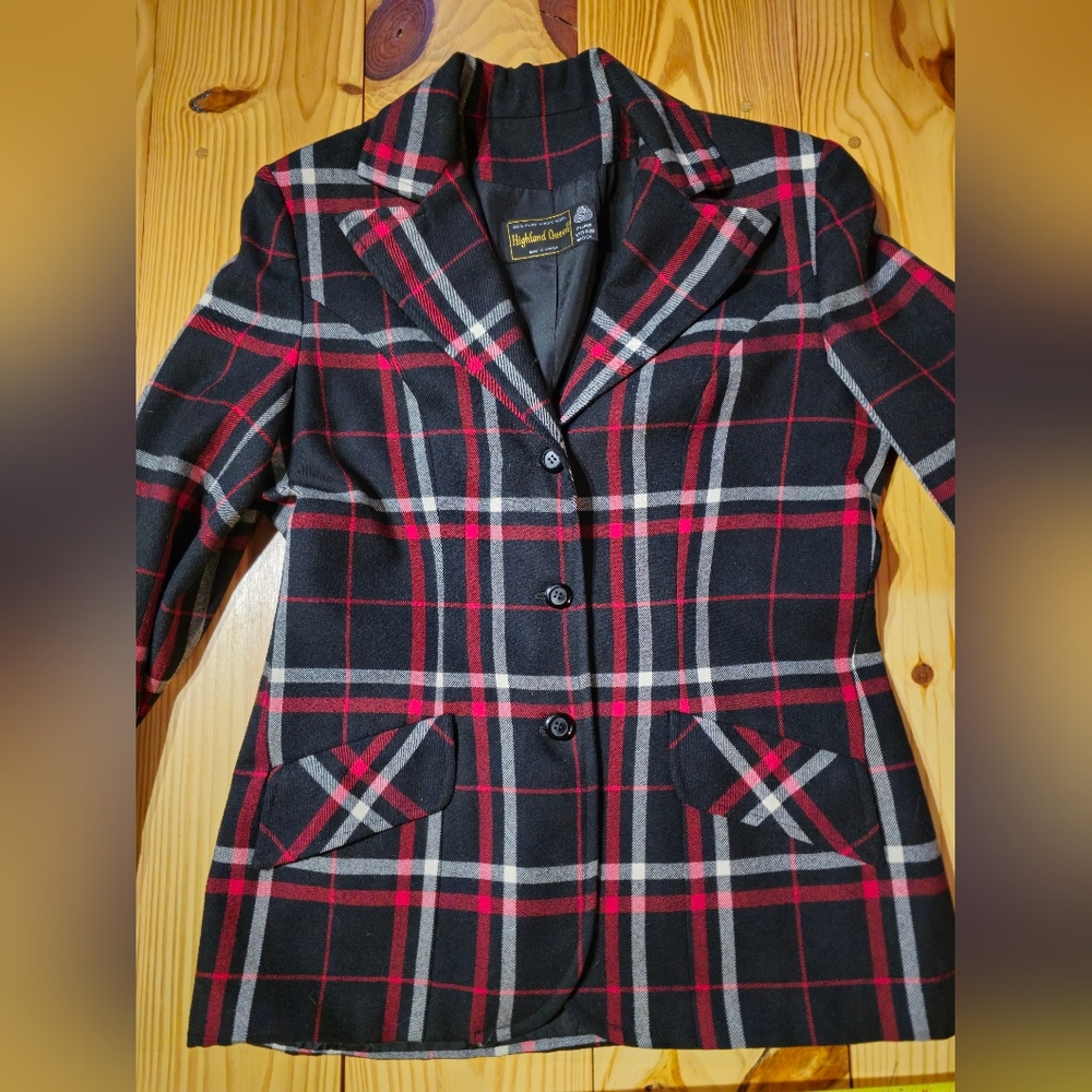 Highland Queen Virgin Wool Blazer Vintage